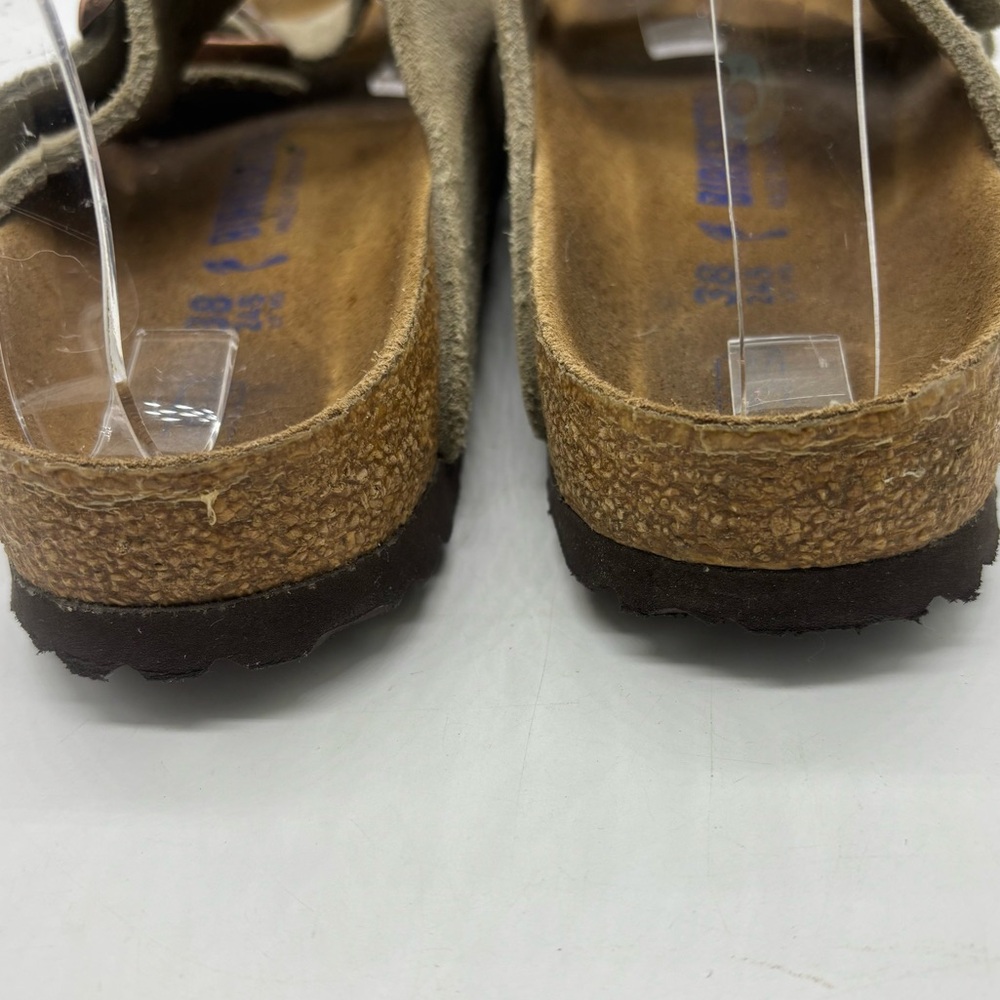 Birkenstock Arizona Two Strap Sandal Beige Suede Unisex Women’s 7 Mens 5 EU38 - Picture 4 of 9